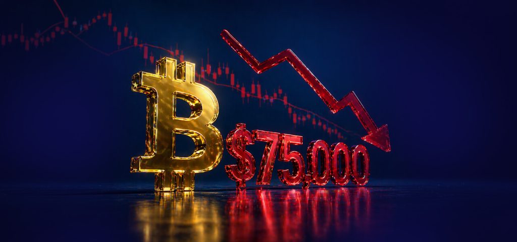 Bitcoin giảm xuống dưới $75,000 khi tâm lý né tránh rủi ro quay trở lại thị trường